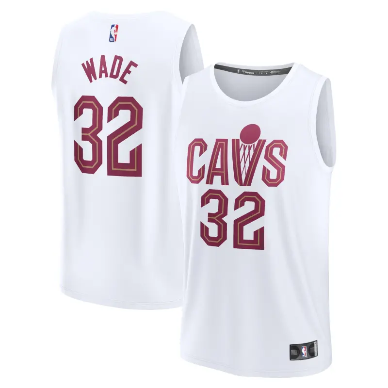 youth cleveland cavaliers dean wade fanatics white fast break replica player jersey - association edition