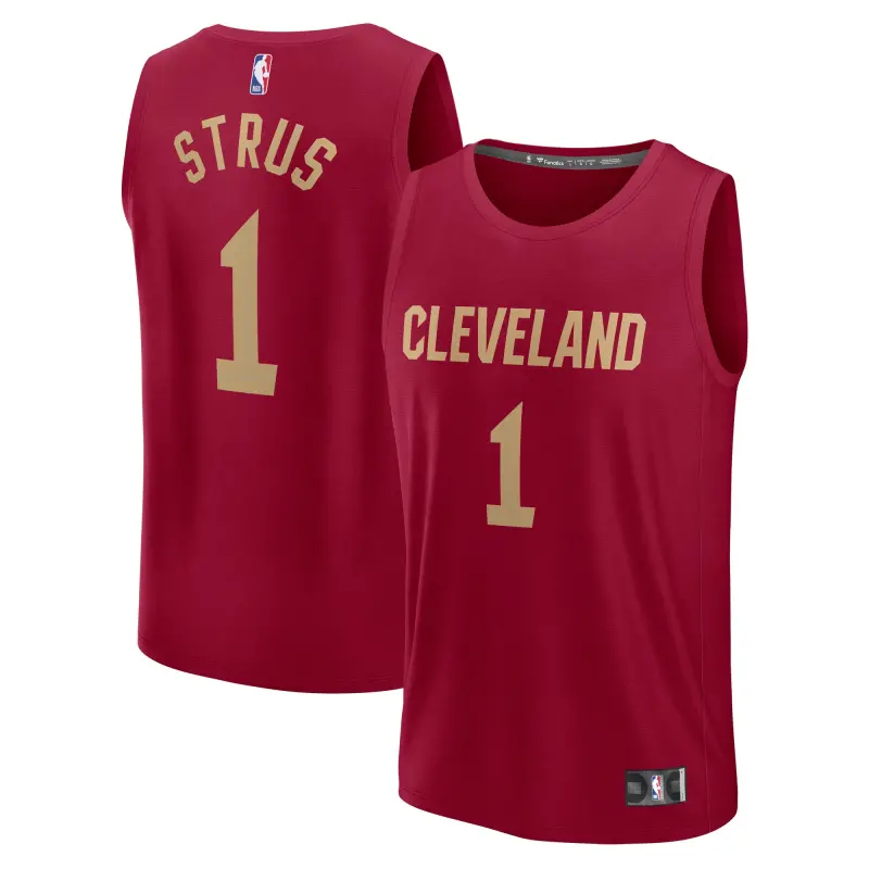 youth cleveland cavaliers max strus fanatics wine fast break player jersey - icon edition
