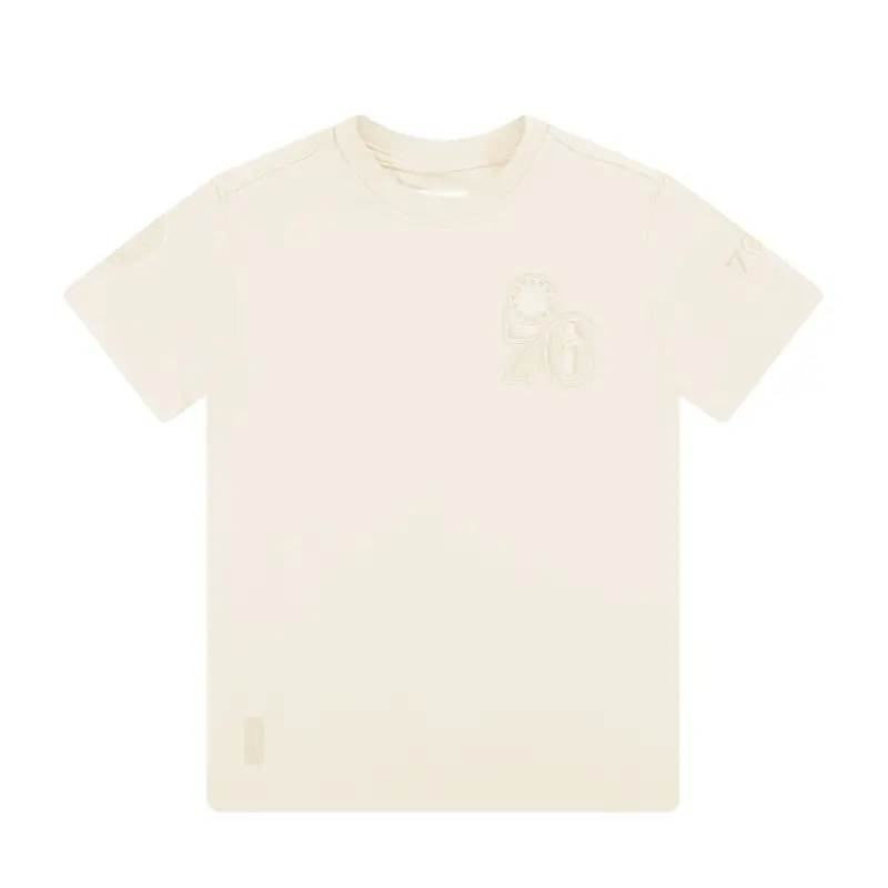 nba philadelphia 76ers neutral big boys short sleeve tee eggshell