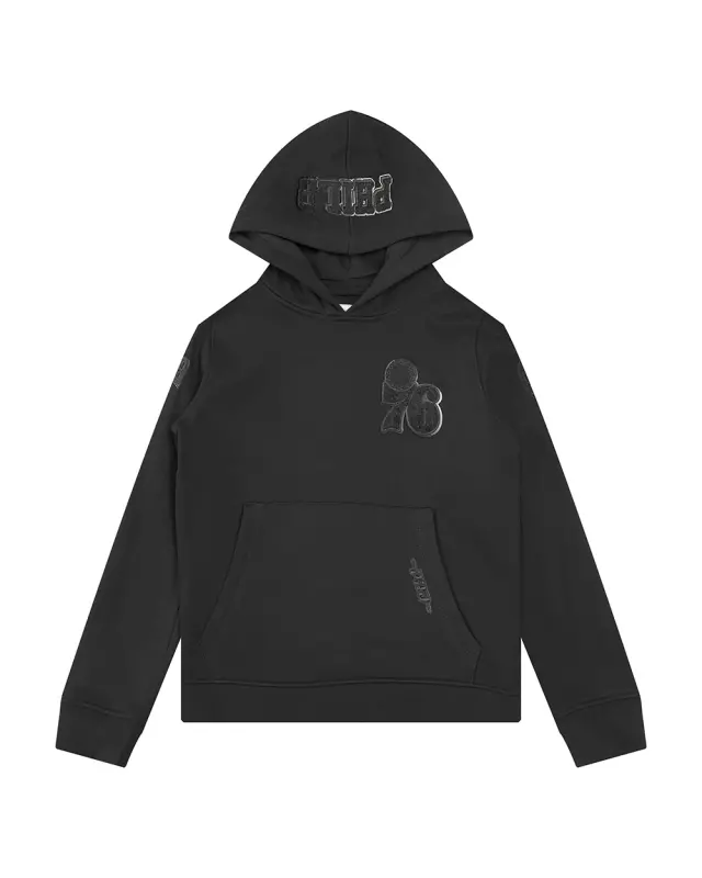 nba philadelphia 76ers triple black little boys fleece pullover hoodie black