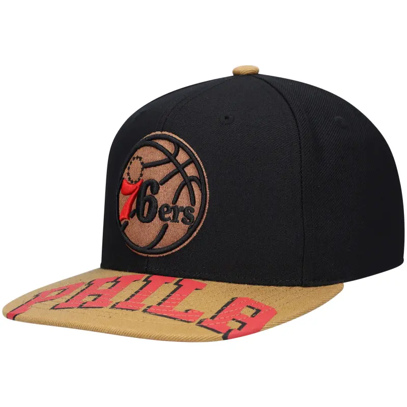 men8217s philadelphia 76ers mitchell amp ness x lids blacktan current reload 3.0 snapback hat