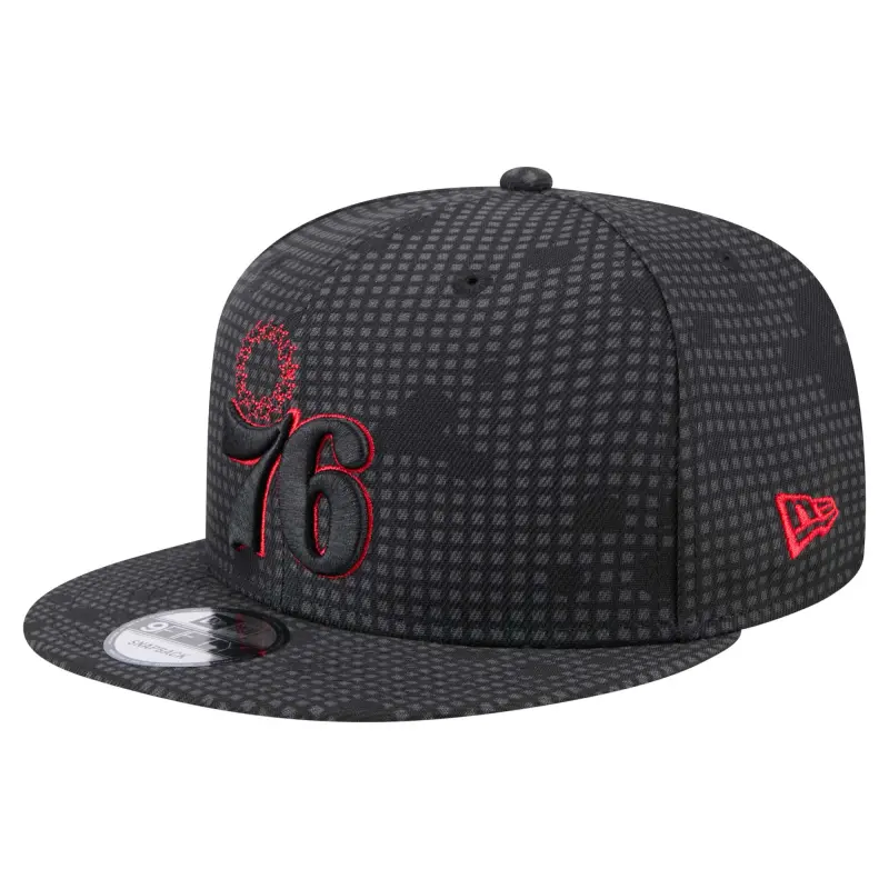 men8217s philadelphia 76ers new era black midnight ink pop outline 9fifty snapback hat