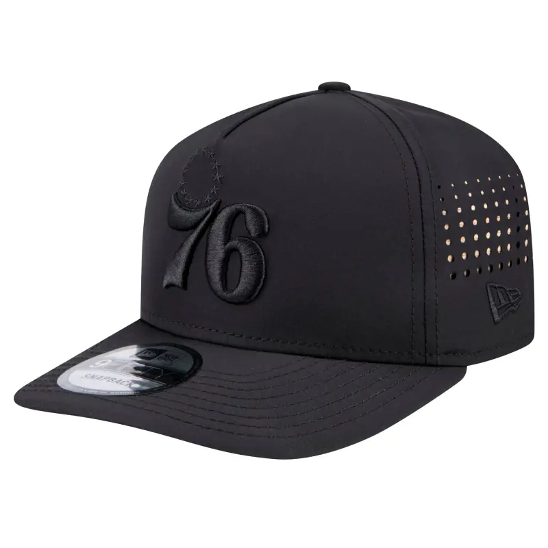 men8217s philadelphia 76ers new era black vented 9fifty a-frame snapback hat